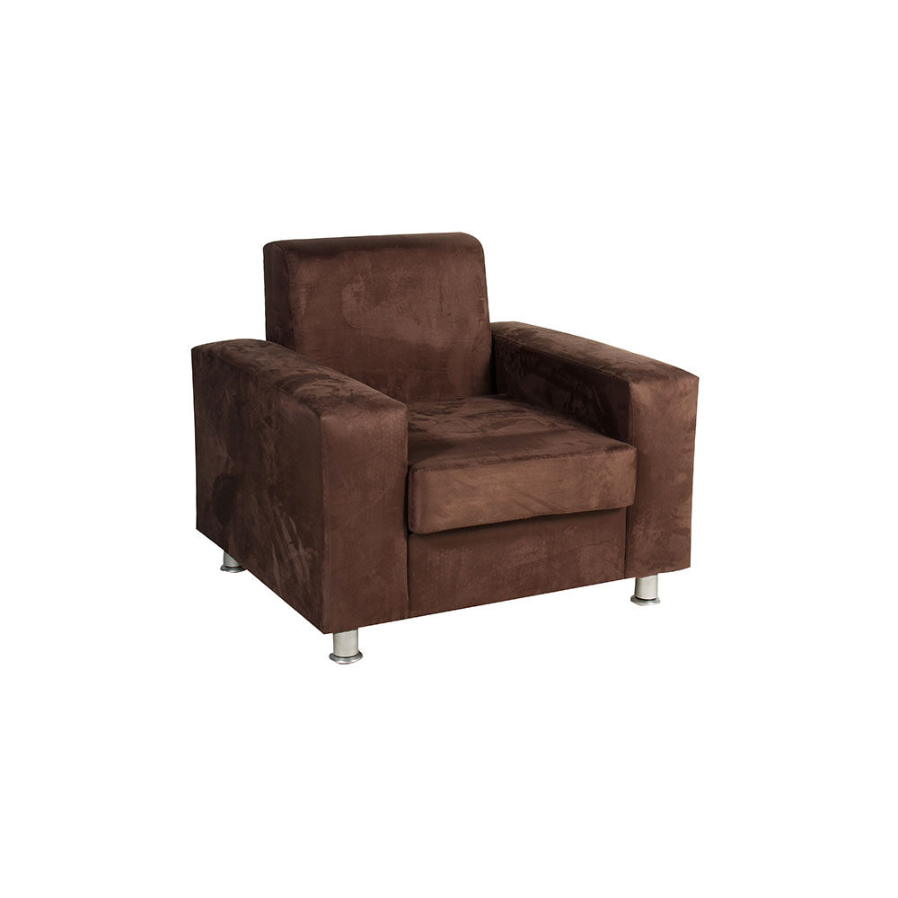 Durban Single Brown Suede Unik Furniture Hire Durban, KwaZuluNatal